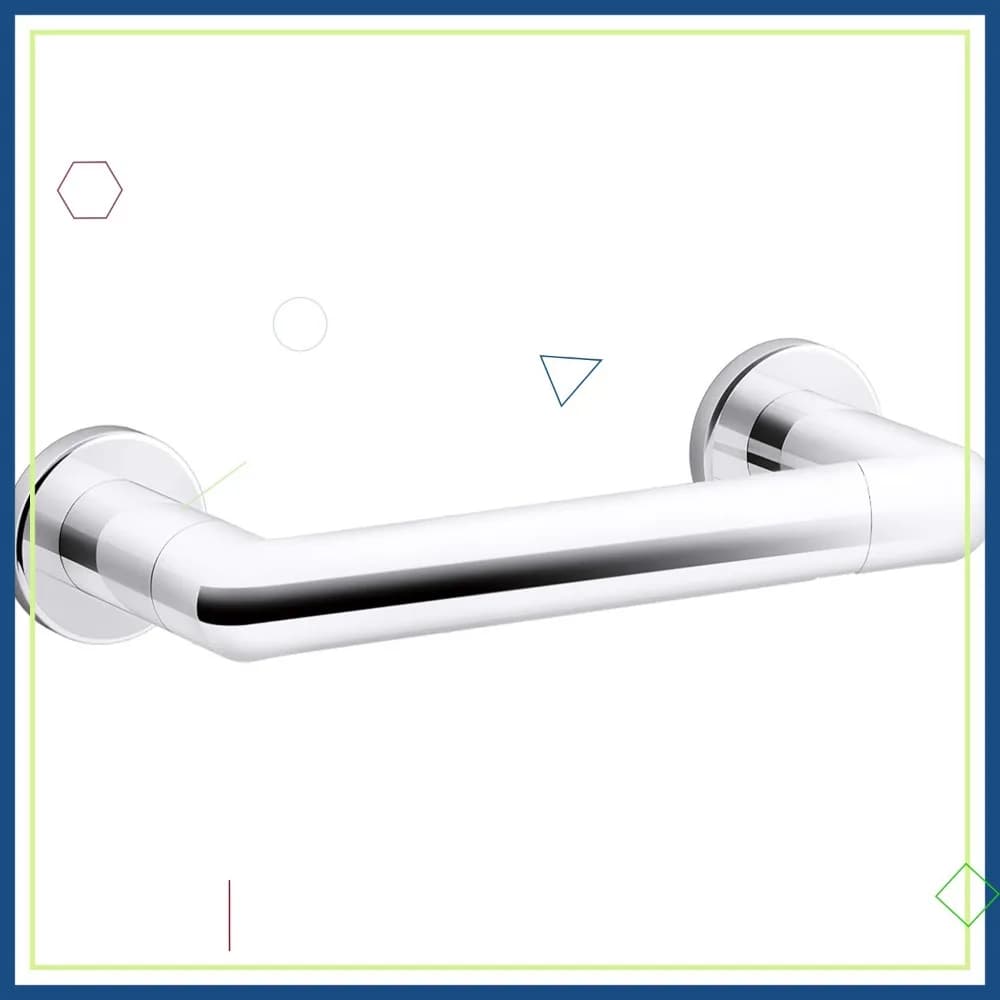 Elegante Portarotolo per Carta Igienica, Supporto per Rotoli da Bagno, Finitura Cromata Lucida, Design Moderno