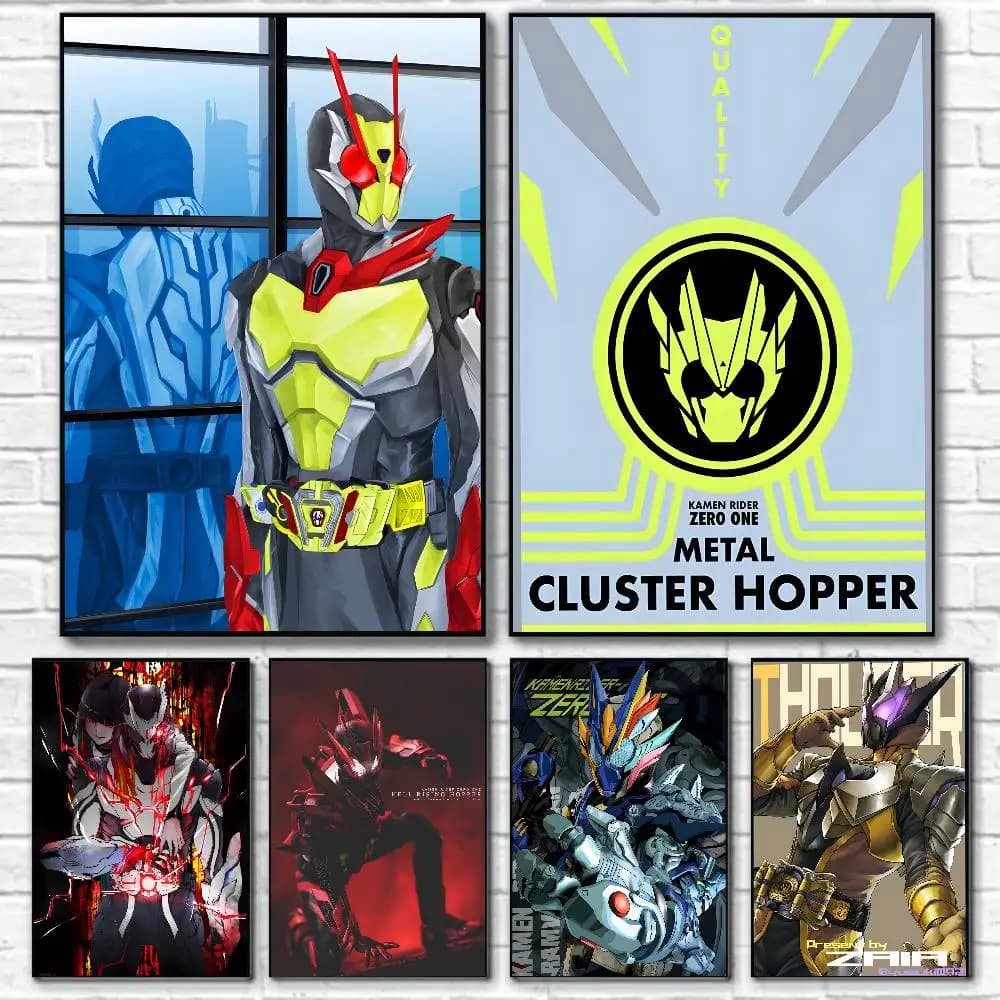 P-Kamen Rider Z-Zero-One Carton Collection Poster Canvas painting poster with prints Home bedroom living room decoration gift