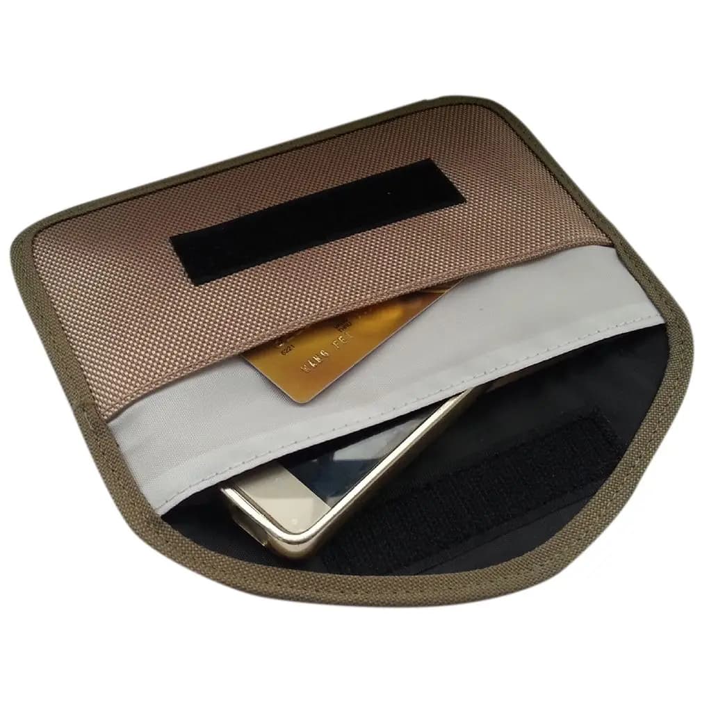 Borsa portaoggetti per cellulare RFID Blocker custodia a portafoglio con custodia protettiva per il blocco del segnale del telefono cellulare per la carta chiave dell'auto