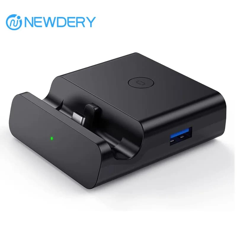 NEWDERY Docking Station TV for Nintendo Switch/Switch OLED, Dock Station charging HDMI 4K/USB 3.0/Type C Port TV Switch
