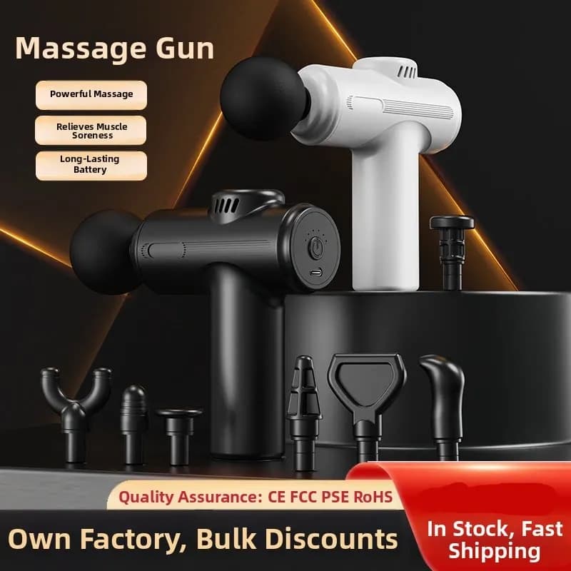 Mini Handheld Percussion Massage Gun Portable Wireless Deep Tissue Muscle Massager Home Fitness Body Relaxation Equipment