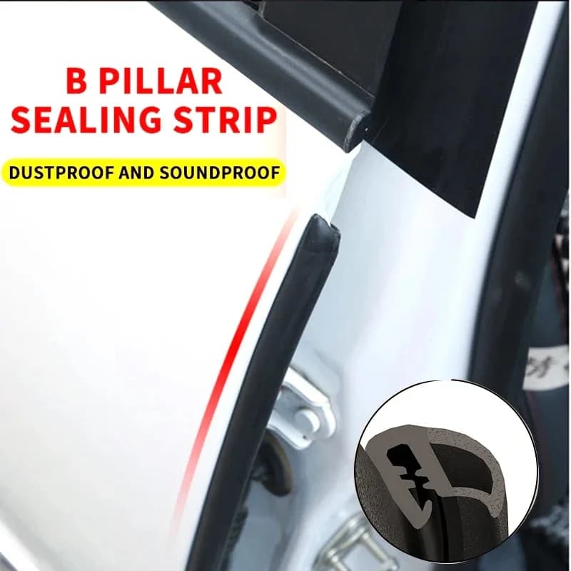 Strisce di tenuta per auto EPDM B Pilastro Protezione antivento antirumore Borde della portiera dell'auto Guarnizione Sigillante automatico Accessori Striscia decorativa