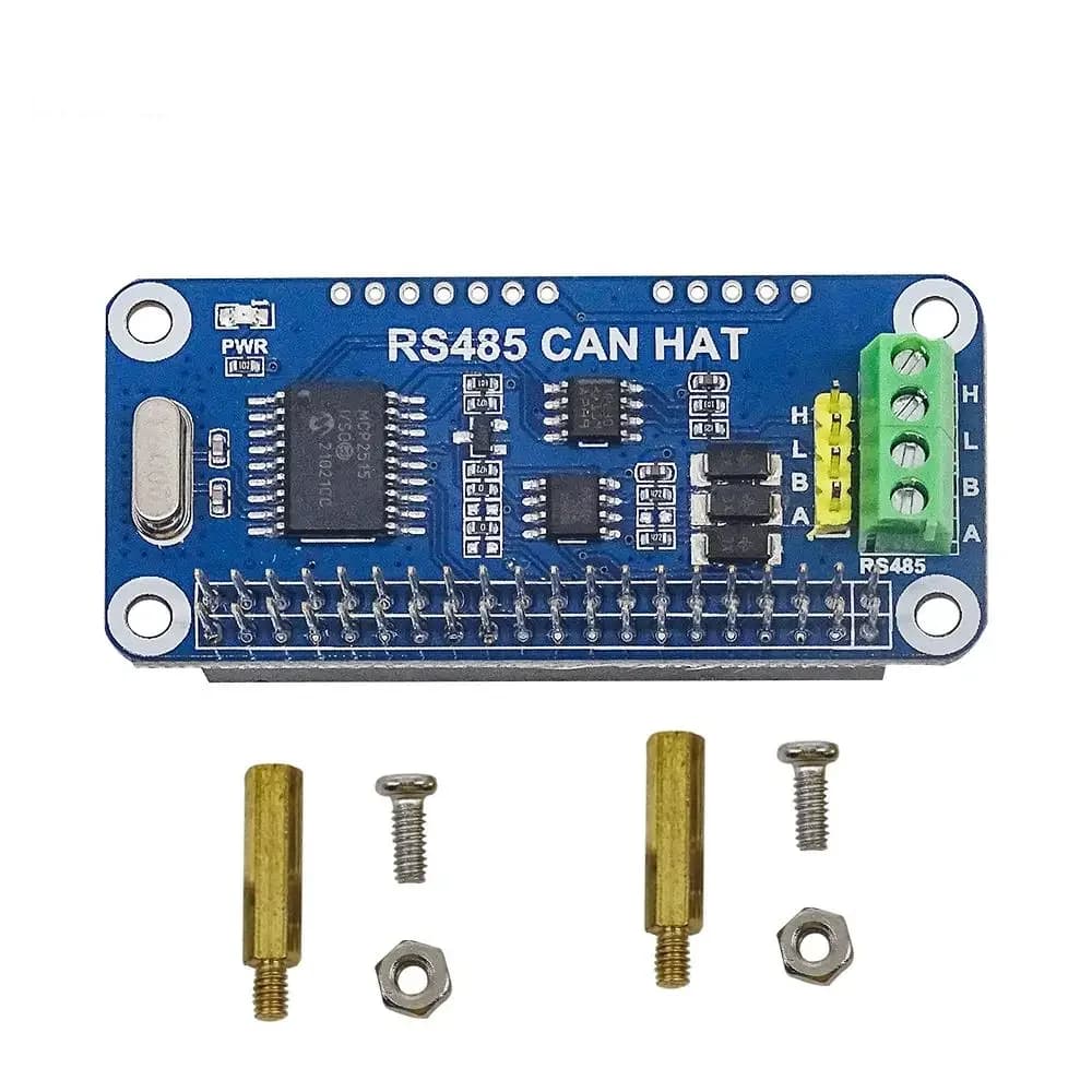Waveshare RS485 CAN HAT per Raspberry Pi Zero/Zero W/Zero WH/2B/3B/3B+, controller CAN integrato: MCP2515,485 ricetrasmettitore: SP3485,