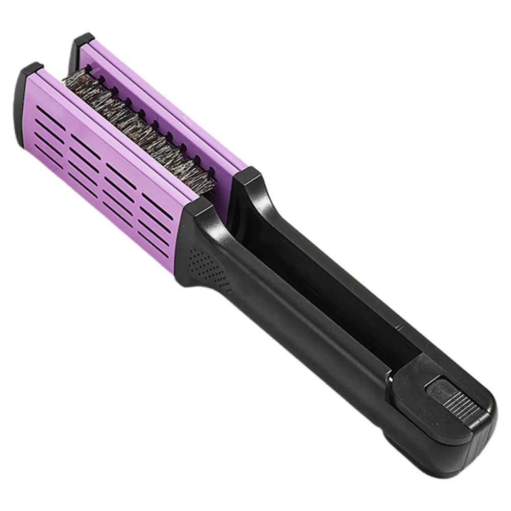 Pettine Lisciante Portatile a V con Setole, Spazzola Styling a Doppia Faccia per Capelli Lisci Senza Crespo, Strumento da Viaggio