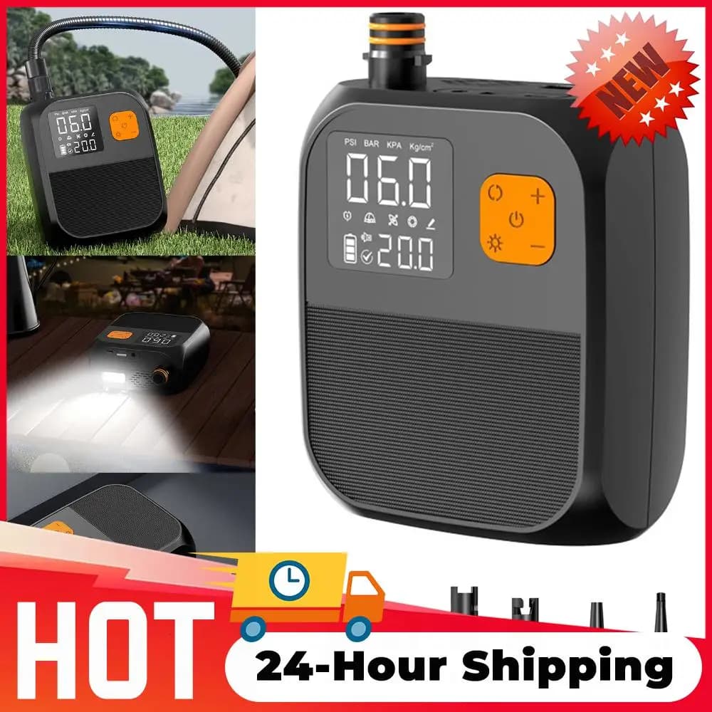 Pompa Elettrica Portatile Ricaricabile per SUP, Pompa Elettrica 25PSI per Paddle Board Gonfiabili, Kayak e Barche