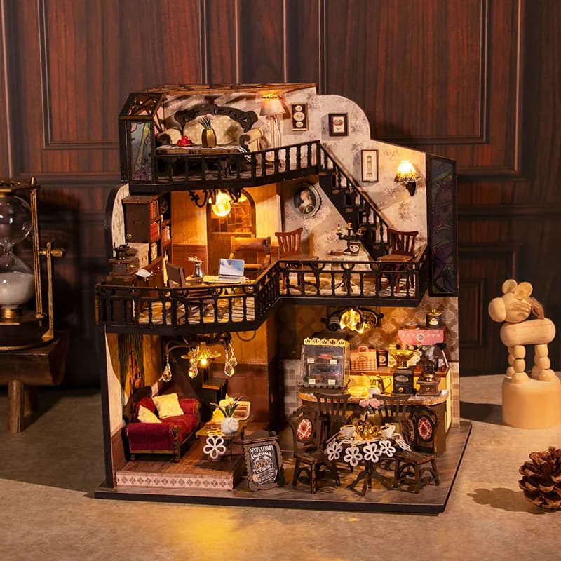 DIY Miniature Dollhouse Kit Handmade 3D Puzzle Assembly Model with Furniture Home Decor Wooden Craft For Friends Birthday Gifts