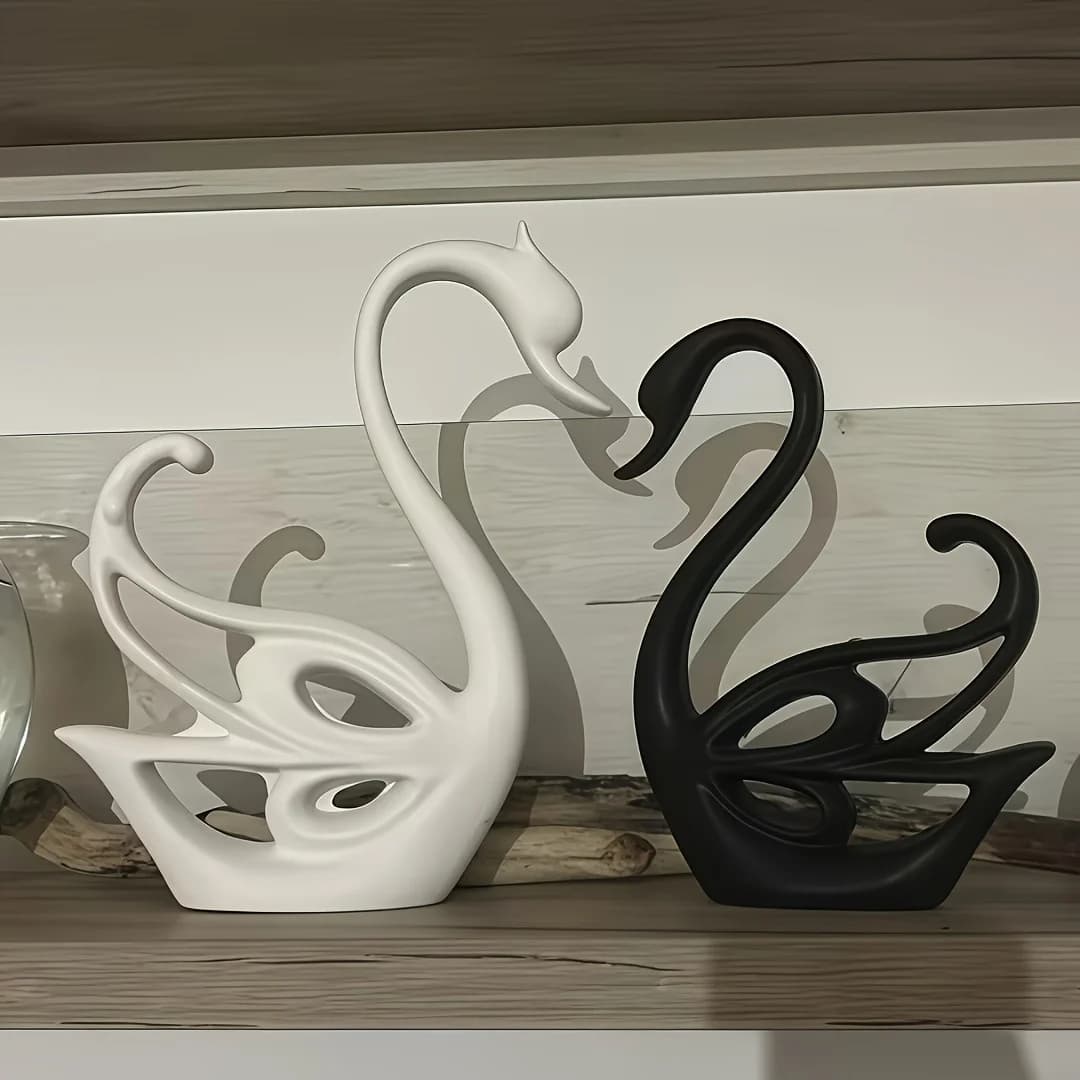 Resin silicone mold, hollow double swan-shaped silicone mold, suitable for DIY artistic decorative mold and hand casting mold
