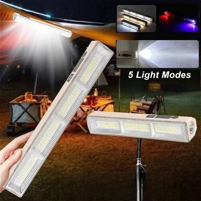 Lampada da campeggio portatile da 22/32/42 cm Lampada da mercato notturno ricaricabile Lampada magnetica a LED ad alta luminosità Illuminazione da campeggio esterna