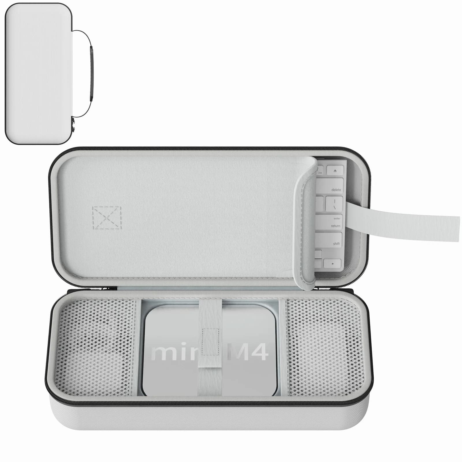 Organizer per dispositivi elettronici per computer desktop Mac mini M4 pro 2024 Si adatta solo tastiera, mouse magico e scatola di accessori