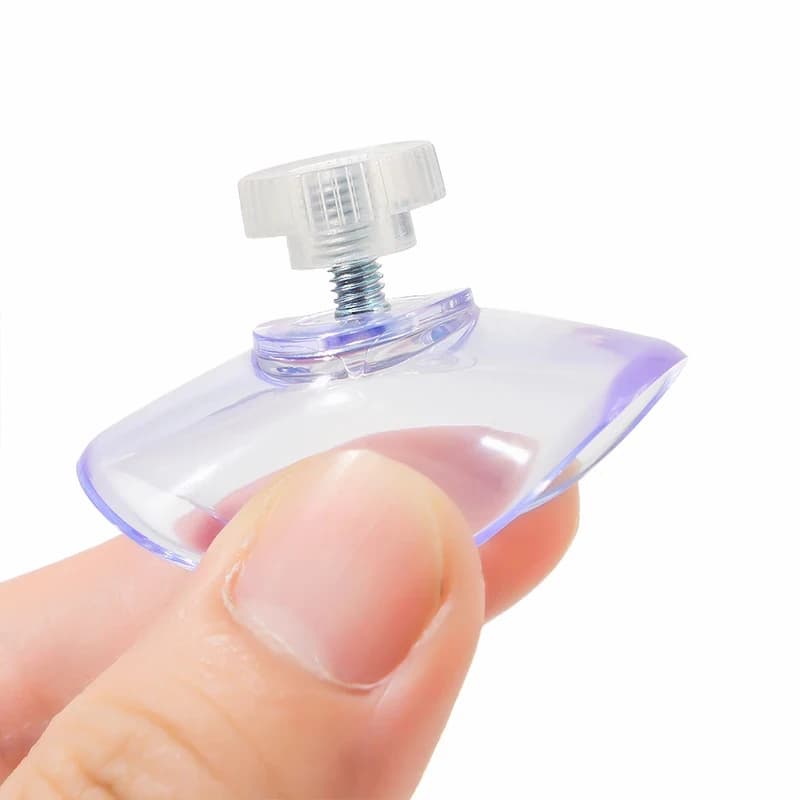 5-30pcs 30/40/50mm Hanging Suction Hook Sucker Cup Plastic Sucker Pad Holder Silicone Round Strong Transparent With Knurled Nut