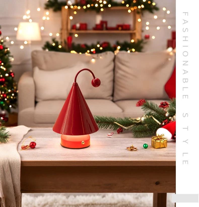Lampada da scrivania ricaricabile con atmosfera creativa dell'albero di Natale adatta per regali di compleanno della camera da letto Luce notturna moderna e semplice