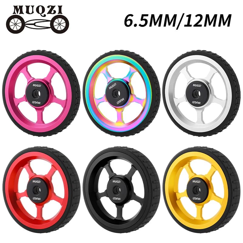 MUQZI Eazy Wheels Ruote a rulli per bici pieghevoli Easy Wheels compatibili con Brompton DAHON
