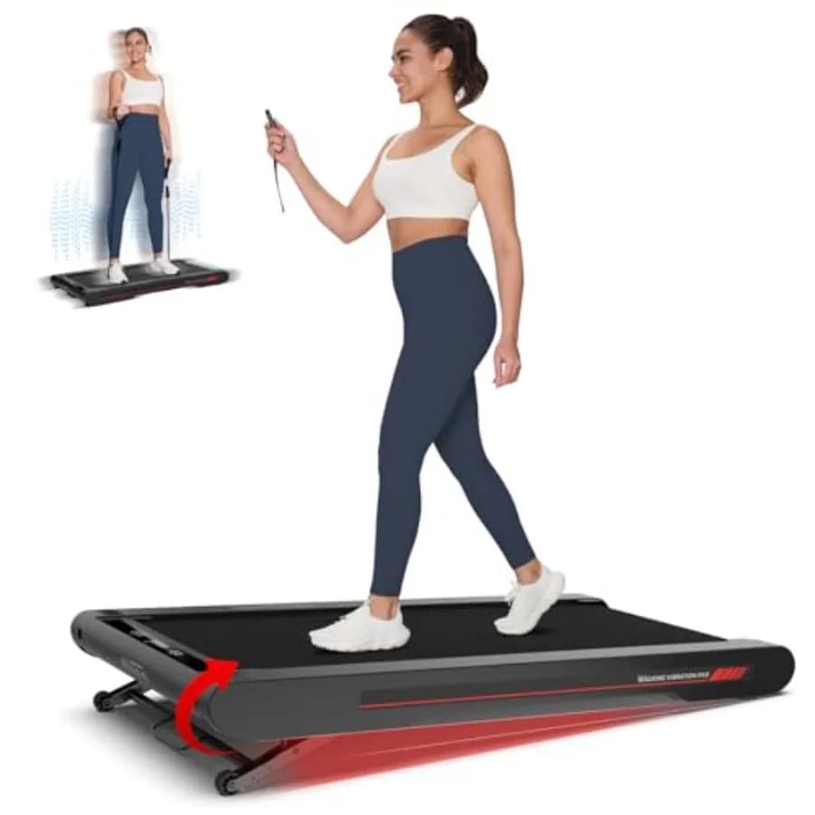 Tapis Roulant Sottoscrivania per Casa e Ufficio, Struttura in ABS+Acciaio, Nero, 3-in-1 con Controllo APP, 400W, Silenzioso, Portatile con Telecomando