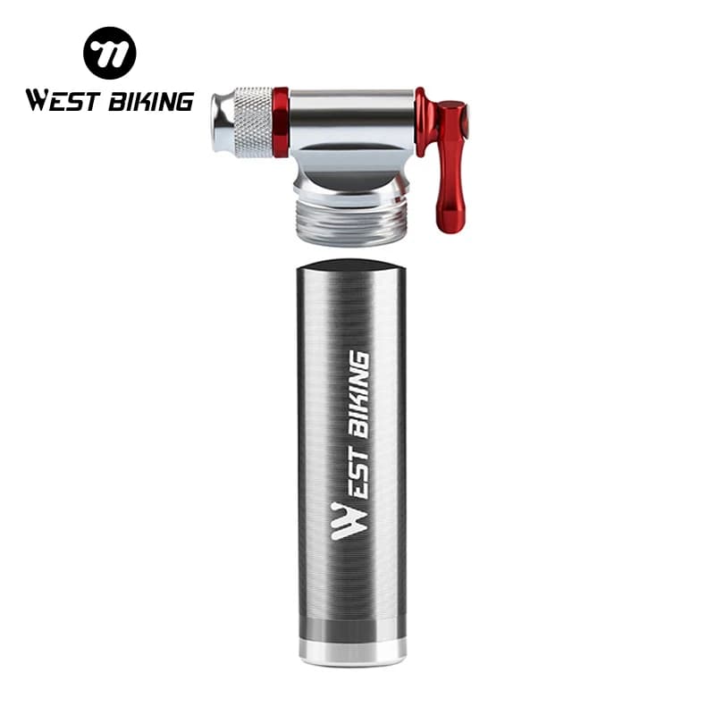 WEST BIKING Portable Bicycle CO2 Pump gonfiatore per pneumatici ultraleggero in lega di alluminio ciclismo Schrader & Presta Mini Bike iniettore di CO2