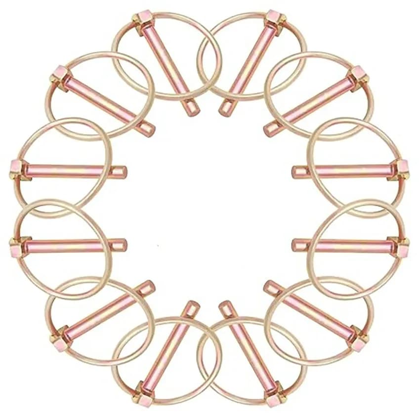 Belt ring with 12-piece heavy load pin, pin locking pin clamp, suitable for agricultural tractors, trucks, beams