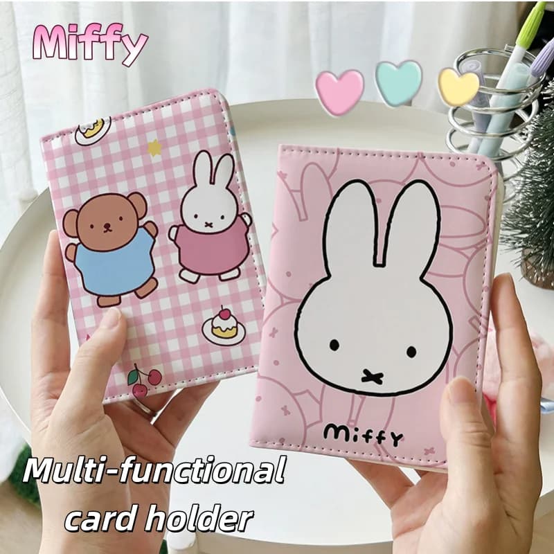 Super Cute Miffy Bunny Card Holder & ID Protector, Multi-Cartoon Passport Cover & Travel Organizer for Cards
