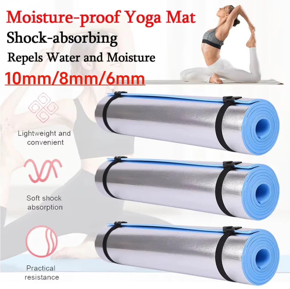 Yoga Mat 10mm Anti-slip Sports Fitness EVA Comfort Foam Yoga Mat 6mm Thick For Yoga Exercises and Pilates Gym Mat