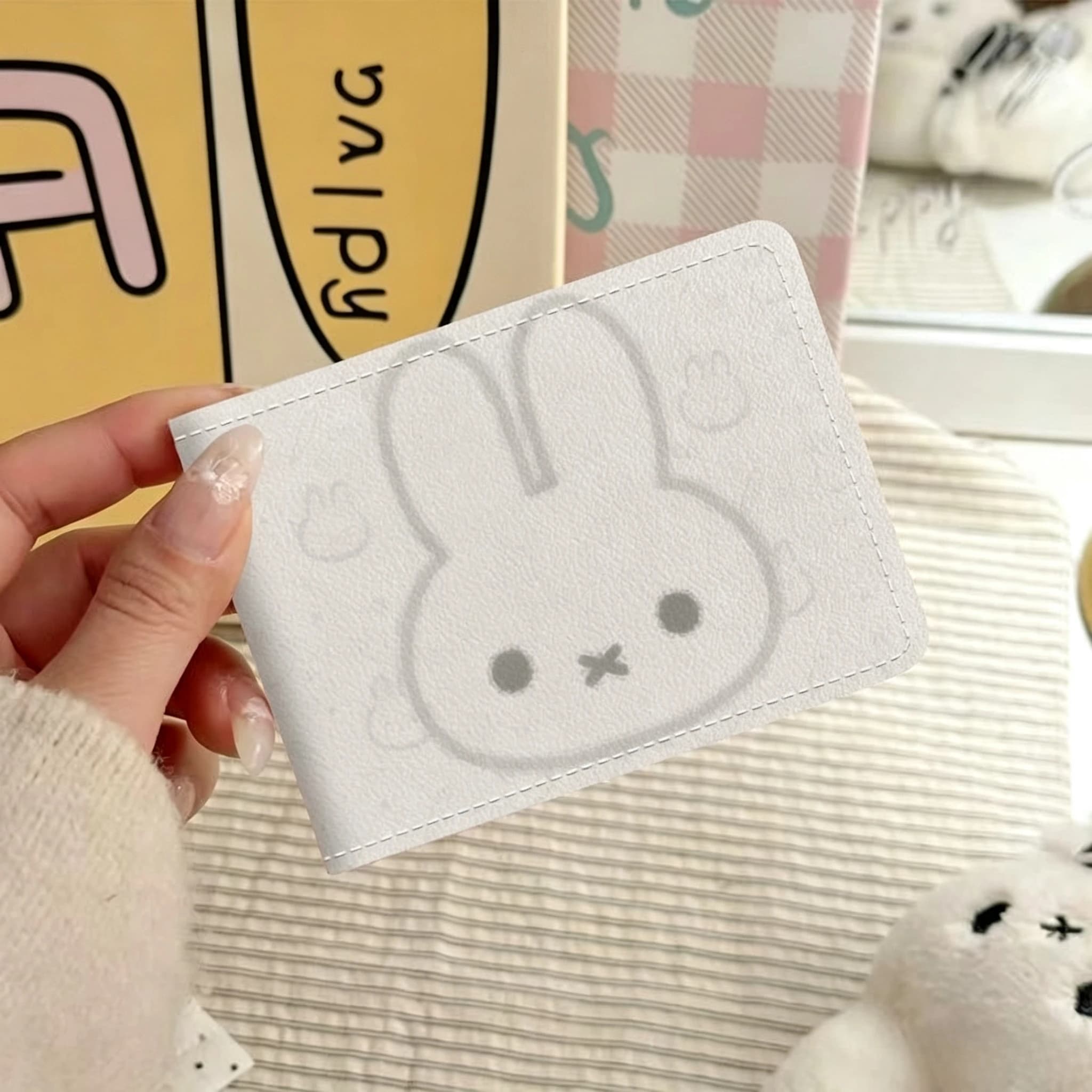 Miffy Driver License Holder Pu Leather on Cover for Car Driving Documents ID Pass Certificate Folder Wallet Passport Cover