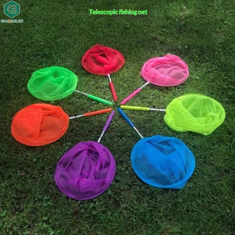 1/2/5 Pezzi Rete da Pesca Retrattile, Rete per Insetti, Farfalle e Libellule, Rete da Pesca Portatile per Esterni, Gioco Divertente per Bambini, Giocattoli da Pesca