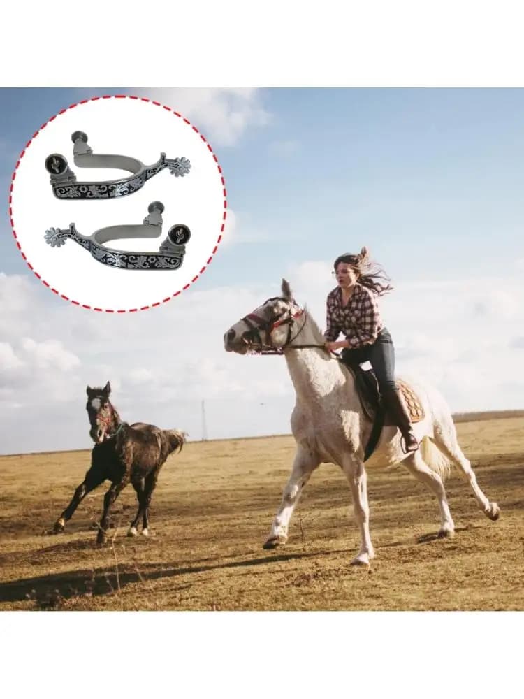 Sperone da cavallo ricambio in acciaio inossidabile per sperone da cowboy occidentale Attrezzatura da competizione per da da