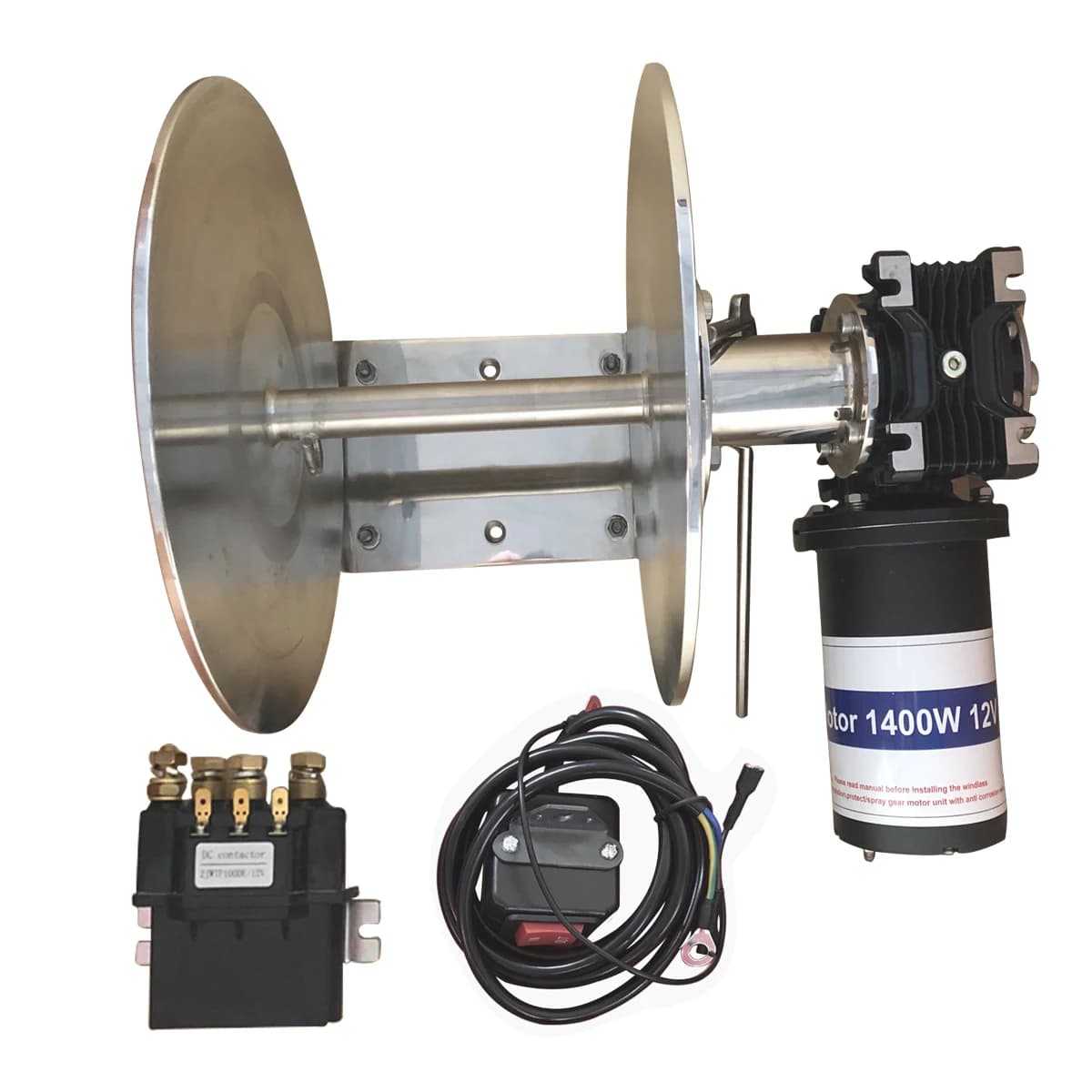 STLF Marine Hardware Acciaio inossidabile 316 Verricello elettrico per yacht Verricello per ancoraggio a tamburo remoto con interruttore manuale