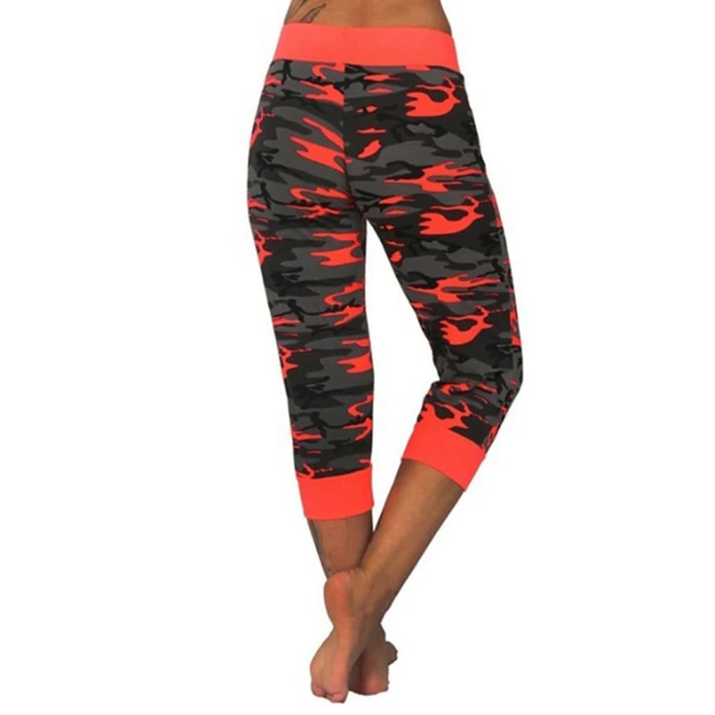 Women's mimetic yoga pants, sports pants, breathable elastic leggings