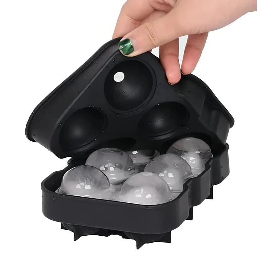 6 Griglia Rotonda Quadrata Sfera di cubetti di ghiaccio Grande creatore di cubetti di ghiaccio per cocktail di whisky e mantenere le bevande fatte in casa Stampo per ghiaccio freddo