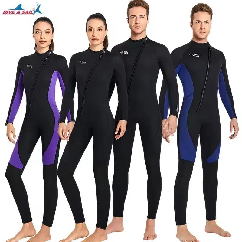 3MM Men Women's Mute Neoprene Front Hinge Surf Mute Woman Nuoto Scuba Diving and Snorkeling Underwater Fishing Mute
