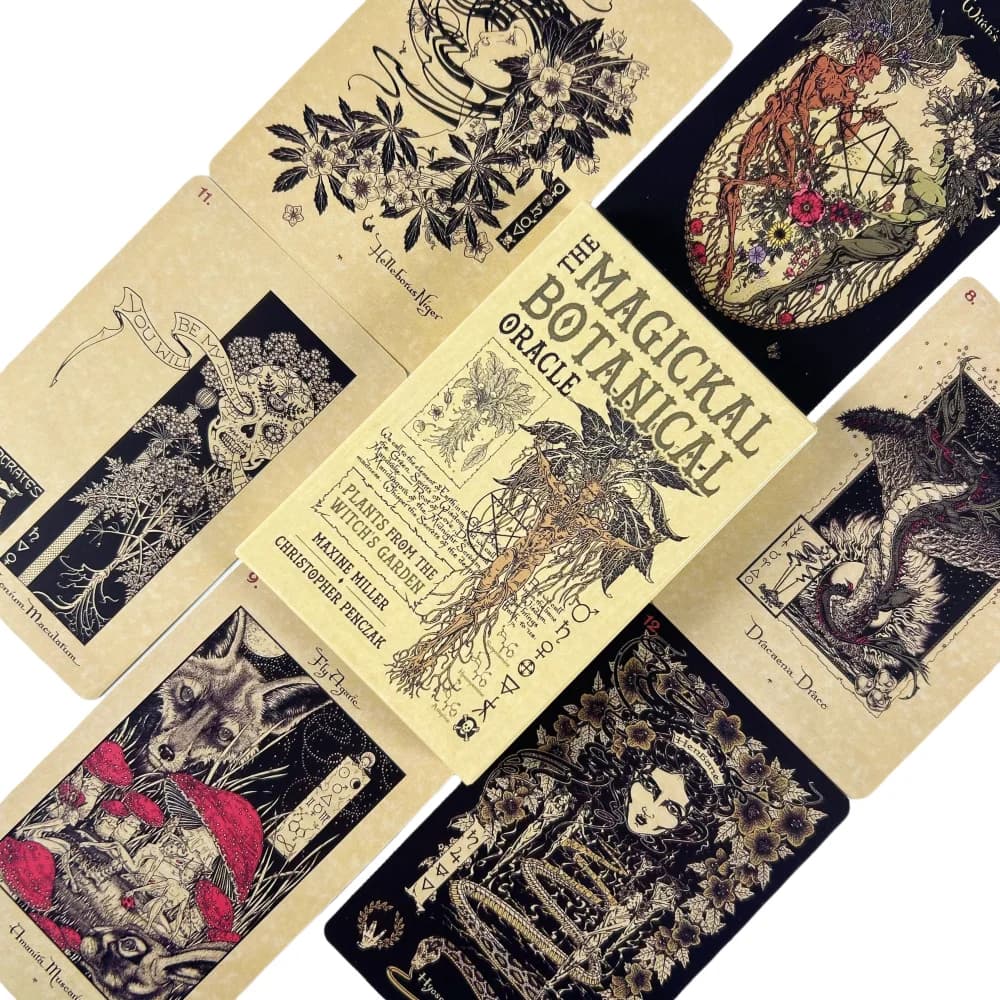 The Magickal Botanical Oracle Cards A 33 Tarot English Divination Edition Deck Board Games Playing Cards