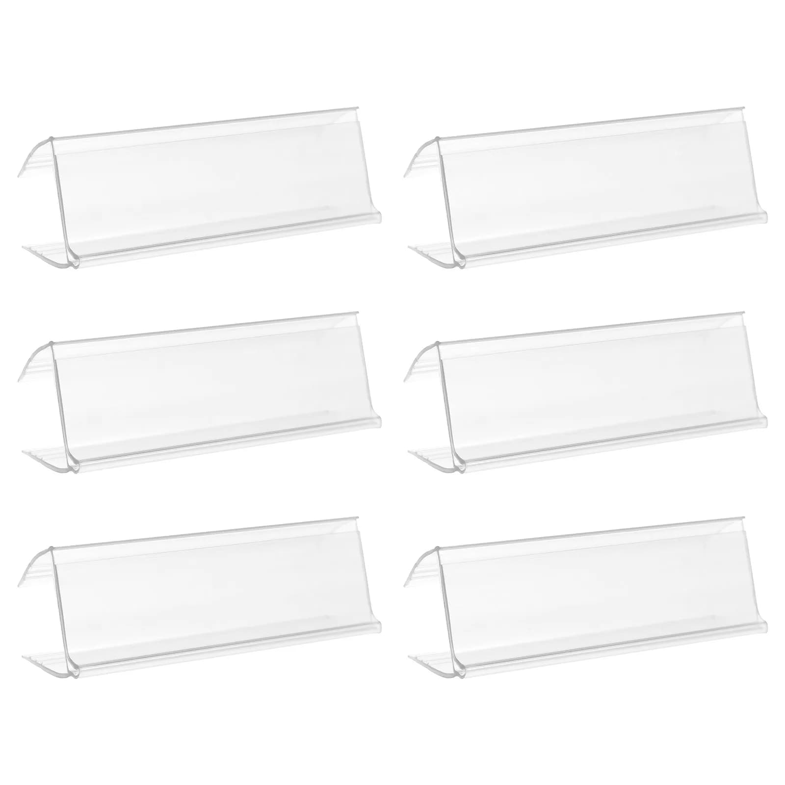 Set di 6 Portaetichette in Acrilico, Resistenti all'Usura, Stabili, per Esposizione di Prezzi in Negozi e Scaffali