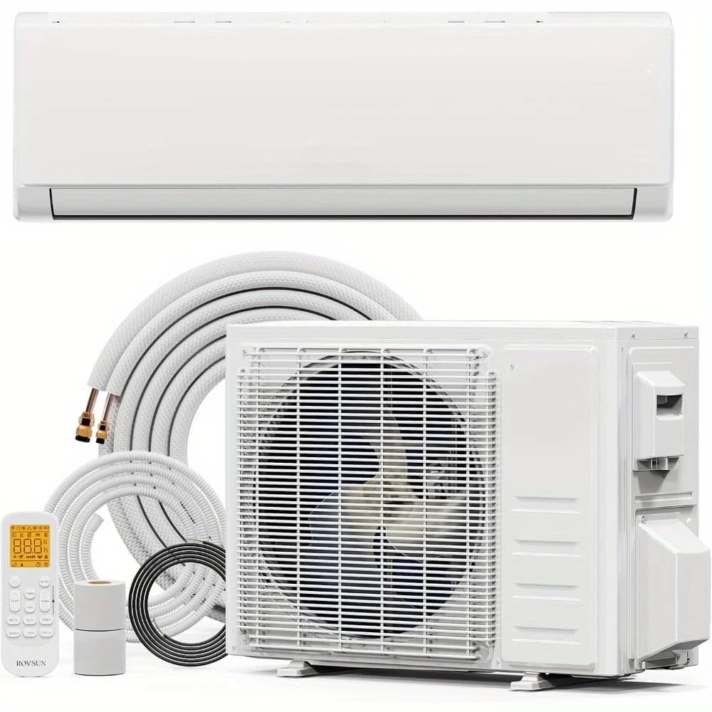 Condizionatore d'aria Mini Split da 24000 BTU con tecnologia Inverter, 21 SEER, 230V/60Hz, filtro dell'aria lavabile, raffreddamento e riscaldamento silenziosi, funzionamento intelligente, perfetto per casa, camera da letto, soggiorno, garage, ufficio, la maggior parte degli ambienti residenziali