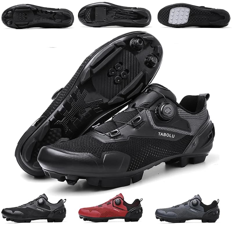 Men's Outdoor Cycling Shoes and Mountain Road Cycling Sports Shoes Are Suitable for Road Cycling Competitions Mountain Cycling