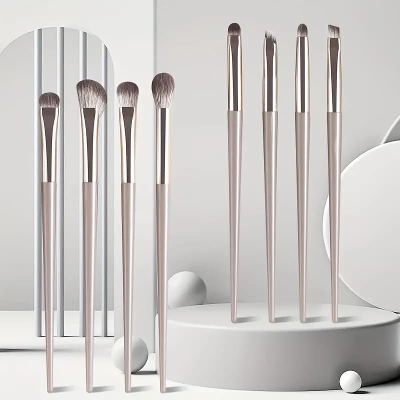 Set da 8 pezzi di pennelli per set trucco ombretto creano un trucco occhi perfetto, ombretto preciso, penna eyeliner, contorno, setole morbide
