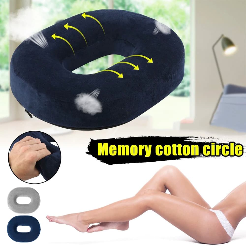 Memory Foam Comfort Ciambella Anello Sedia Sedile Cuscino Gonfiabile Cuscino per Donna Incinta Persone Sedentarie Viaggi Ufficio Dolore Alleviare