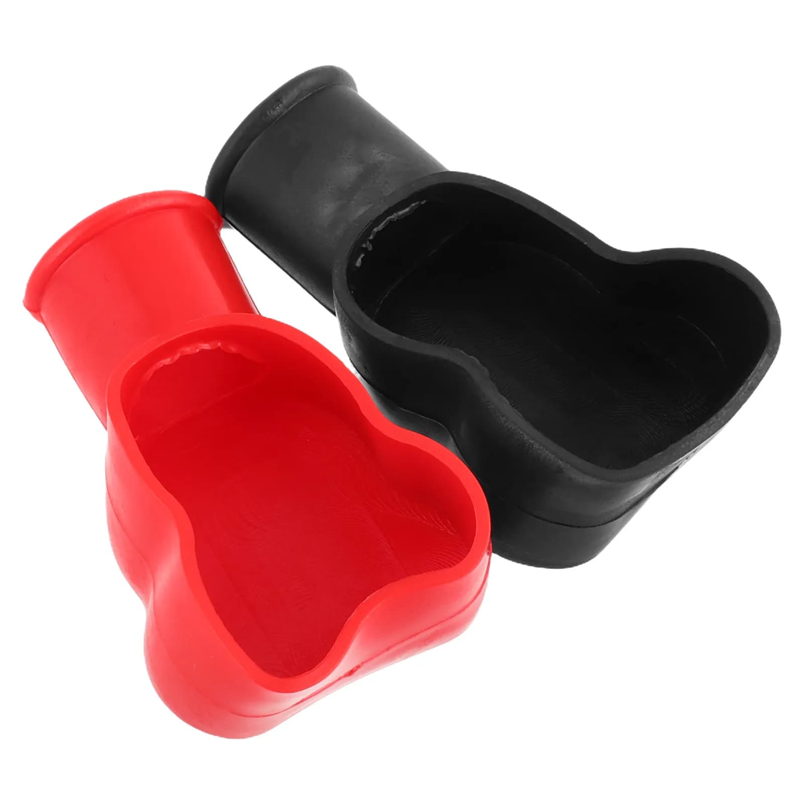 Set of 1 pair of protective covers for terminals, PVC insulation caps for car protection, anti-corrosion, waterproof, anti-circuit