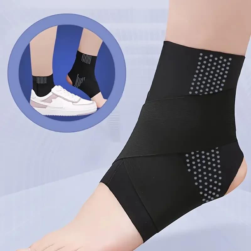 1PC cinturino di pressione per protezione della caviglia compressione tutore per caviglia per donne e uomini cinturini antiscivolo neri fascite e lesioni
