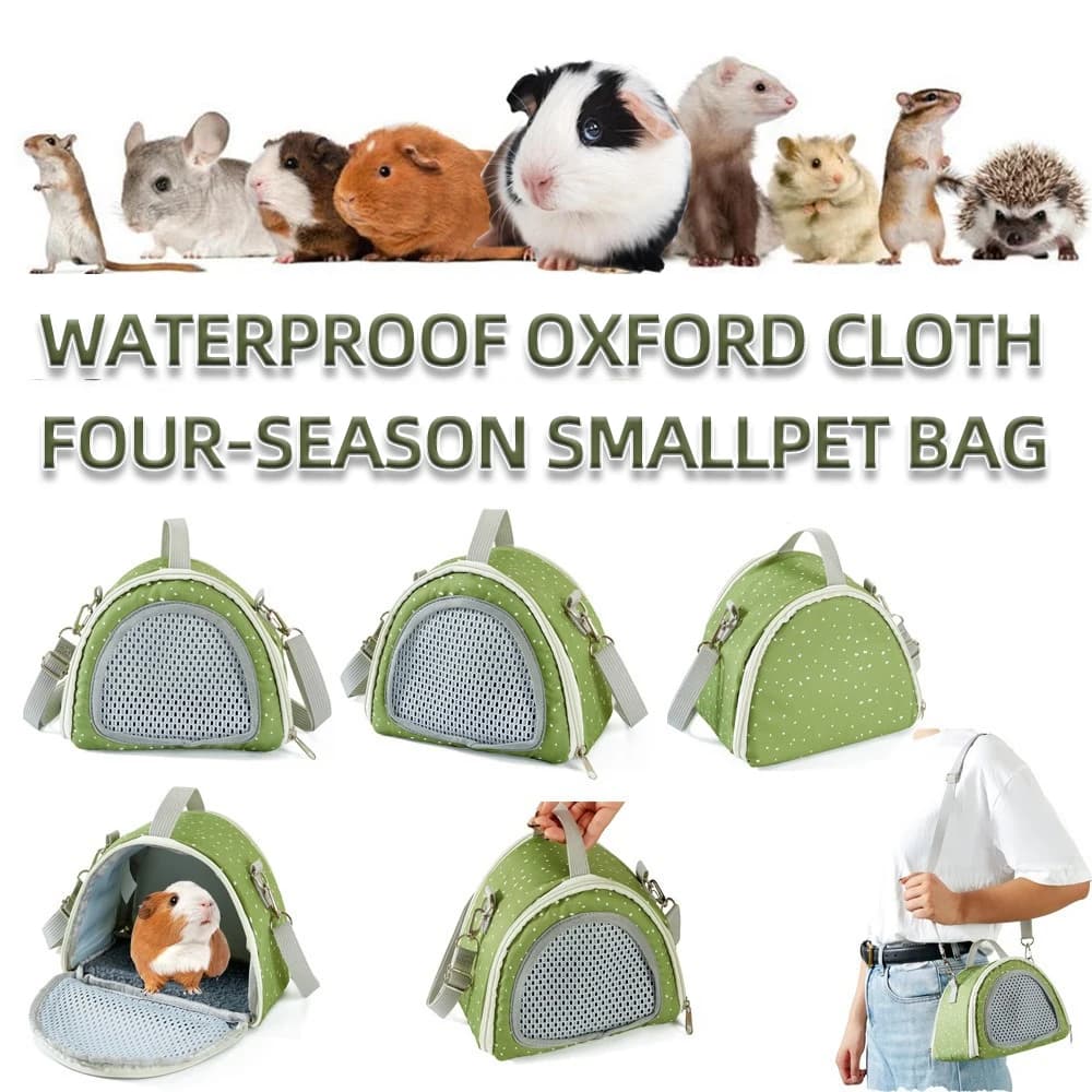 Trasportino per piccoli animali domestici in tessuto Oxford impermeabile per lucertole, criceti, porcellini d'India, comode borse da viaggio per evitare la fuga