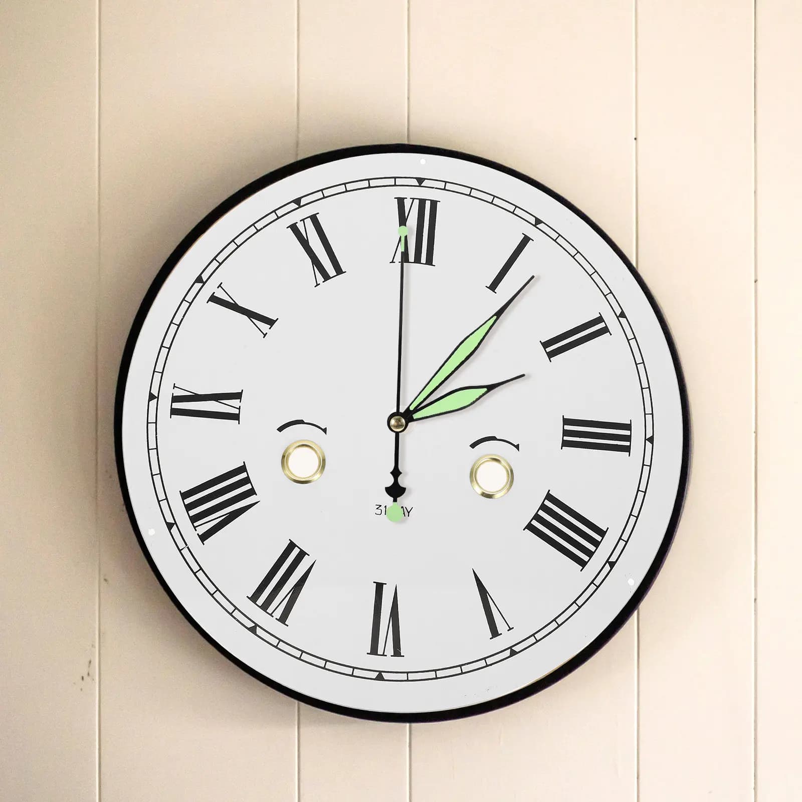 Wall Clock Face Roman Numerals Aluminum Dial Plate for Parts Numbers Accessories