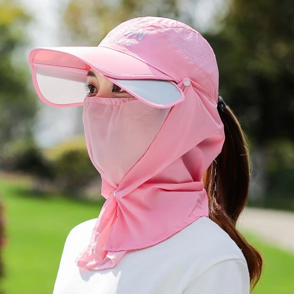 Cappello ad asciugatura rapida Cappello con protezione solare Scudo in seta di ghiaccio Berretto a tesa larga Cappello a secchiello con protezione UV a tesa larga con copertura per il collo da uomo