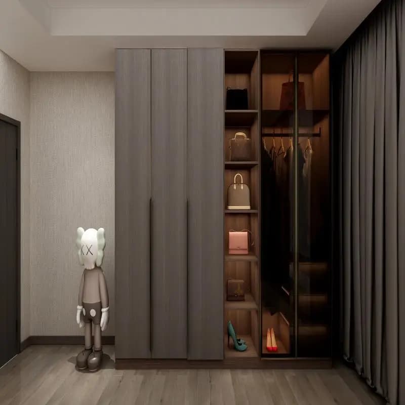 # Vendite calde Armadio guardaroba personalizzato Particelle Finitura in melammina Accessori per guardaroba Organizzatore Mobili per camera da letto