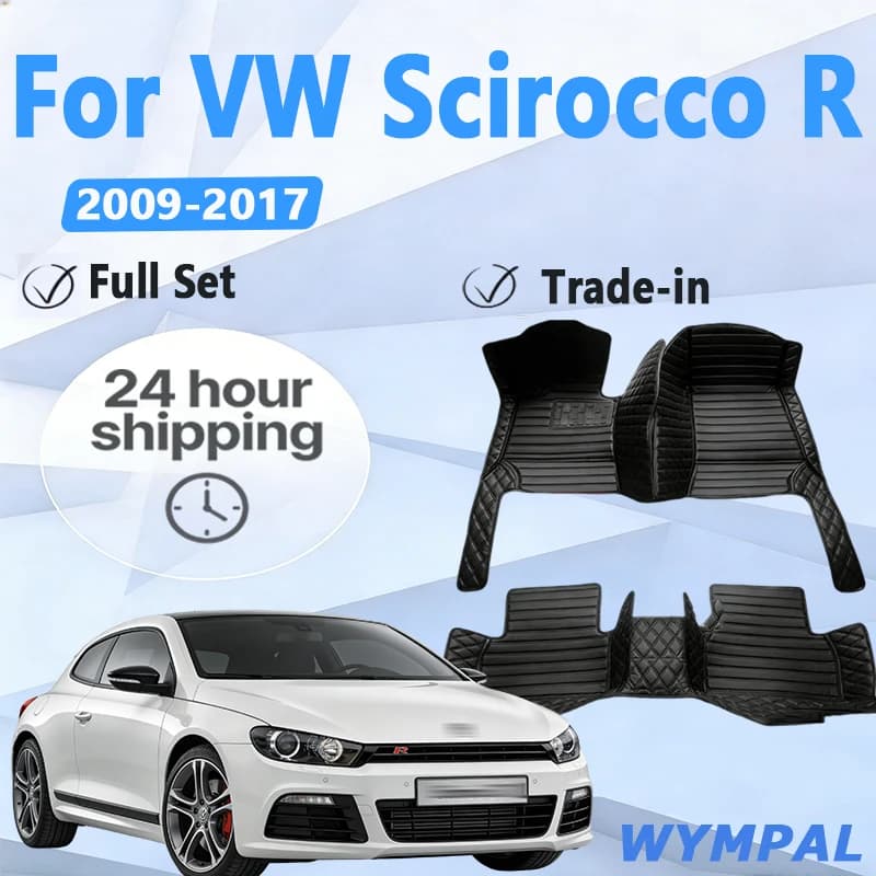 Car mats for VW Scirocco R 3R 2009-2017 DropShipping Center accessories 100% Fit leather mats mats
