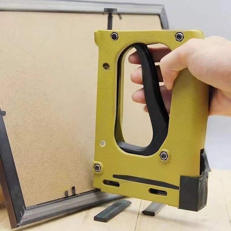 HM515 Manual Nail Point Driver with 1000 Points Cross Stitch Frame Back Plate Mounting Picture Framing Nailer Tool