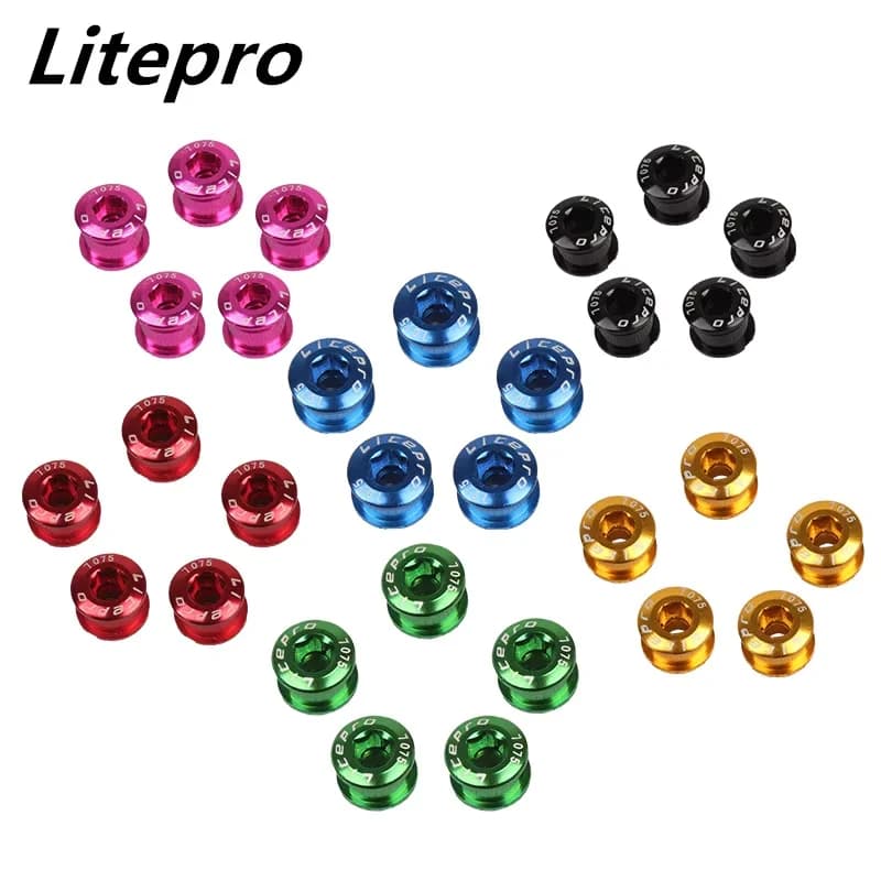 LP Litepro 5 Pz/set Bici Guarnitura Bulloni Corona Bici Bulloni Per Mountain Bike Vite Colorata Disco bici bicicletta