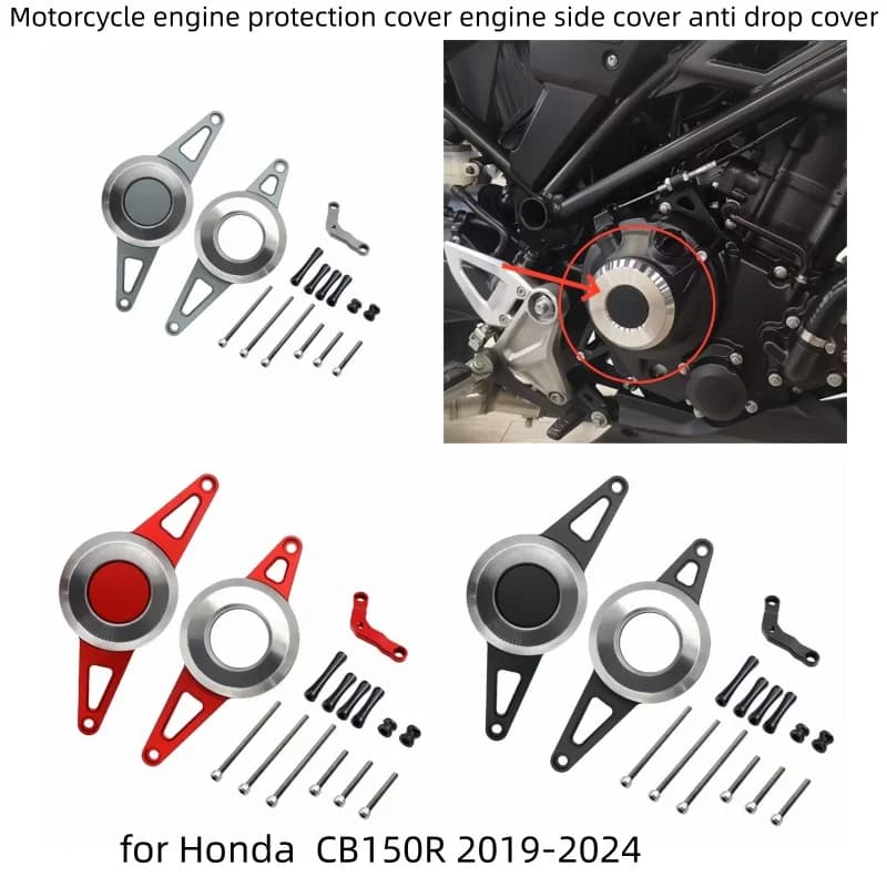 Copertura di protezione motore per moto, copertura laterale motore anti-caduta per Honda CB 150 R CB150R 2019-2024