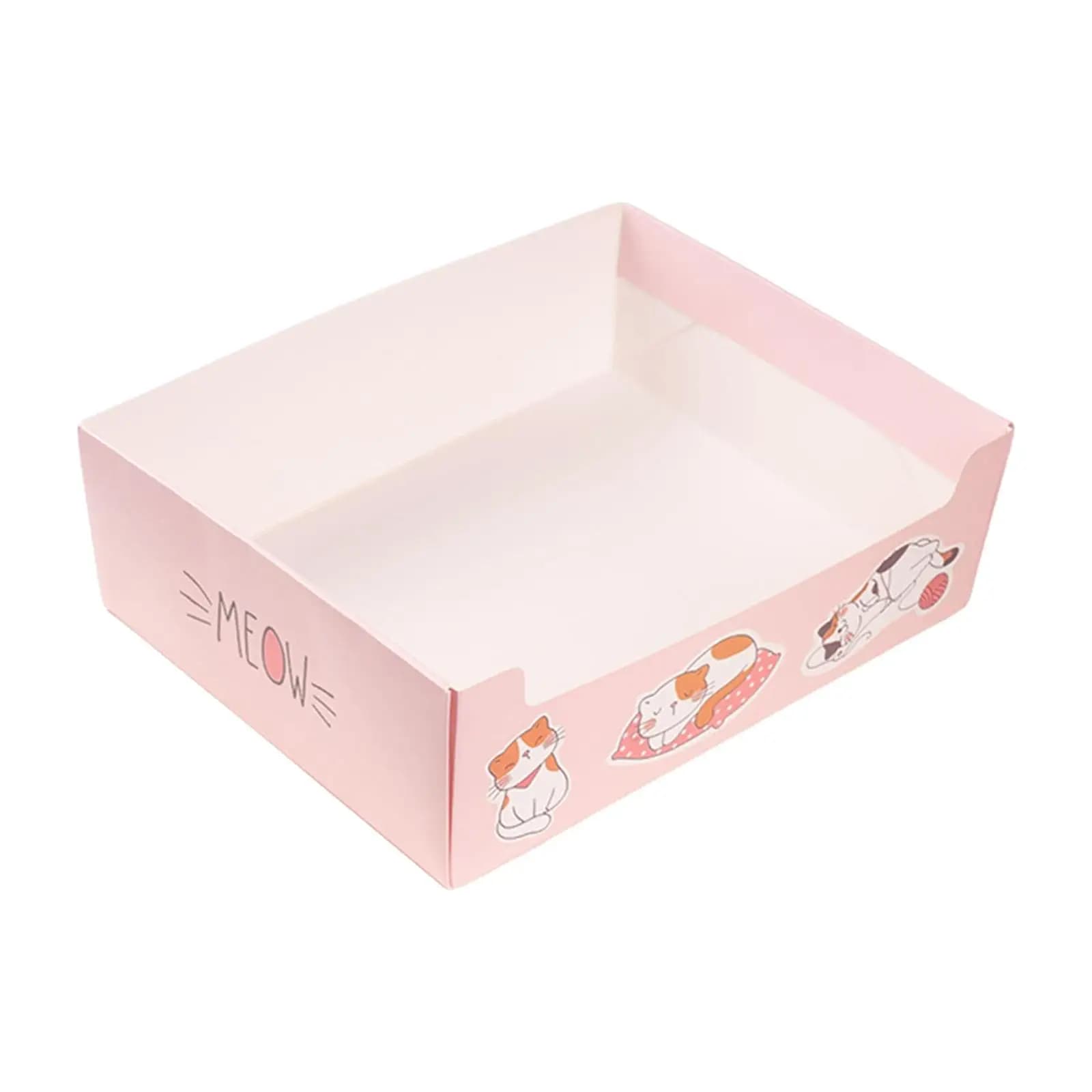 Disposable Cat Litter Box Pet Sand Box Nonstick High Sided Litter Pan Open Top Pet Cat Litter Tray for Indoor Cats Rabbit Bunny