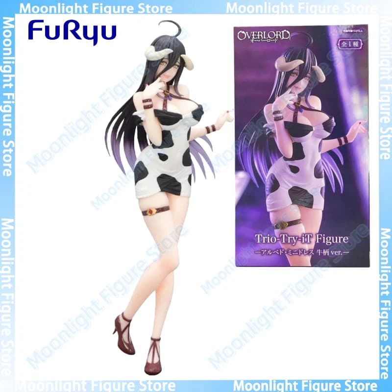 Disponibile FuRyu Trio-Try-iT Overlord Albedo Gonna Abito Mucca Desktop Bambola carina Anime Action Figure Toy Regalo Collezione di modelli