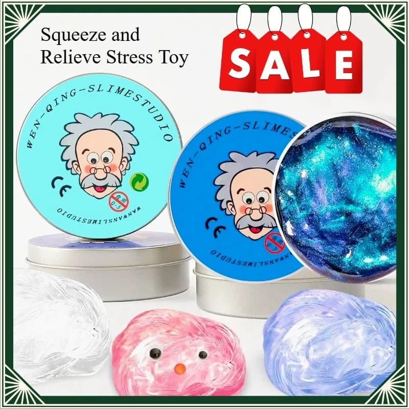 SSS New Handmade DIY Handgum Playdough Reusable Putty Liquid Crystal Bouncy Slime Toy Set Safe Mud Stress Relief Toys Color Clay