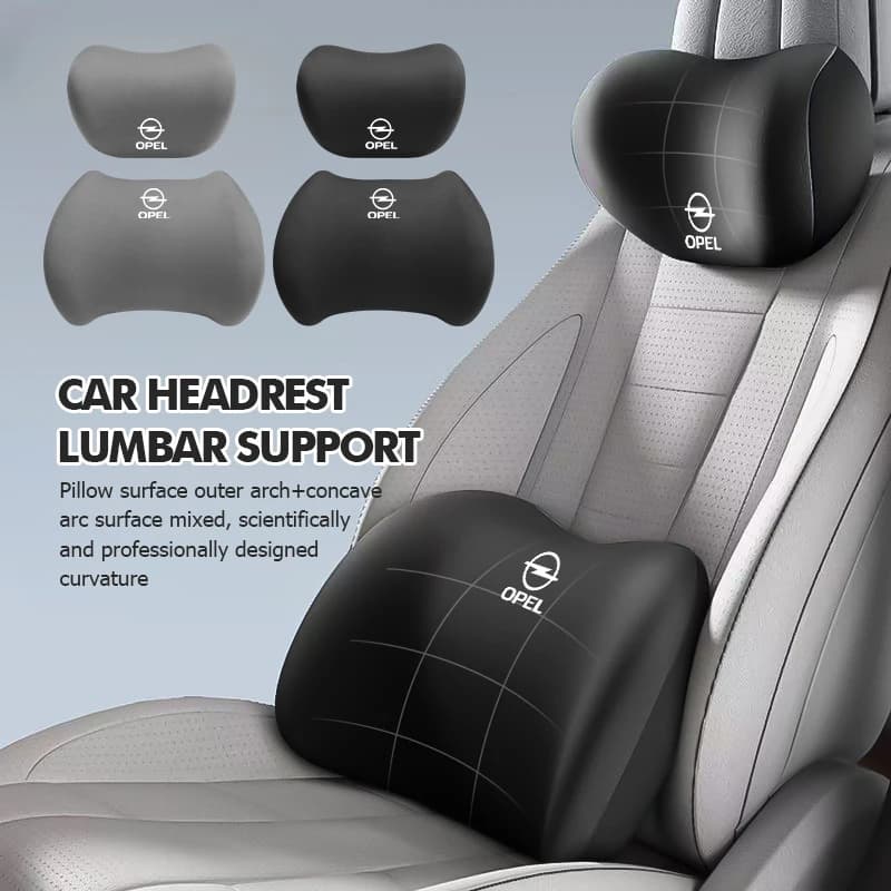 Memory Cotton Car Headrest Lumbar Support Neck Pillow Pad For Opel Insignia Corsa Zafira Mokka Grandland Antara Ampera