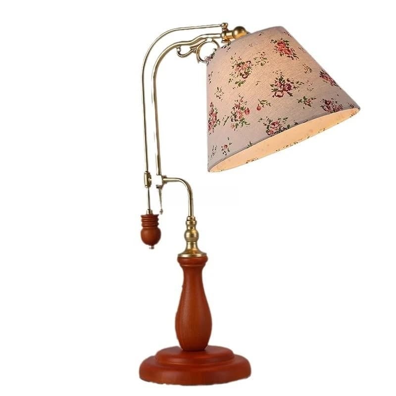 Retro desk lamp Country literary reading bedside lamp Pastoral public wind classical desk lamp