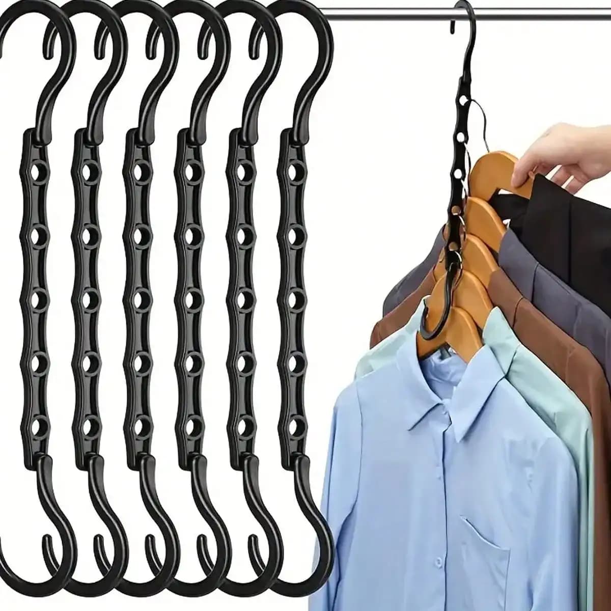 1 Pezzo Gancio Connettore Multifunzionale per Appendiabiti, Gancio Magico, Appendiabiti in Plastica per Organizzazione Vestiti